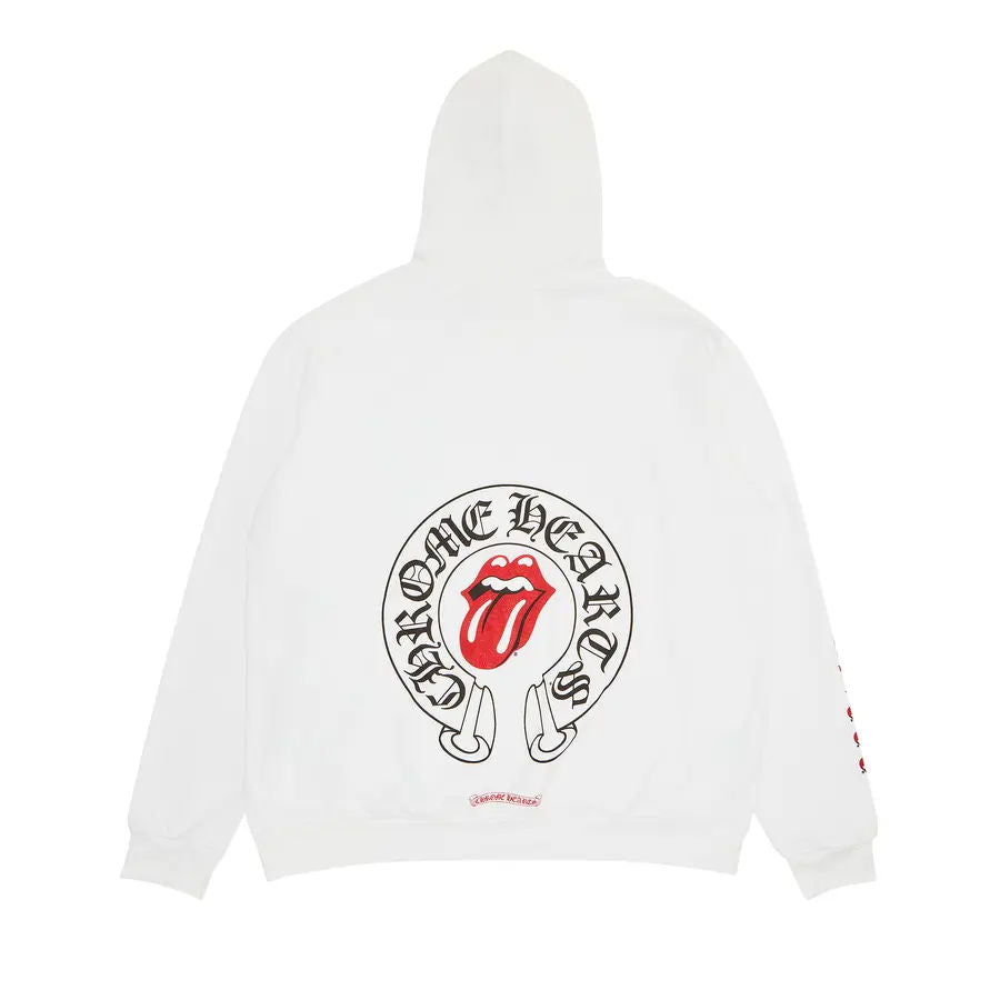 Chrome Hearts x Rolling Stone Lips Online Exclusive Hoodie White