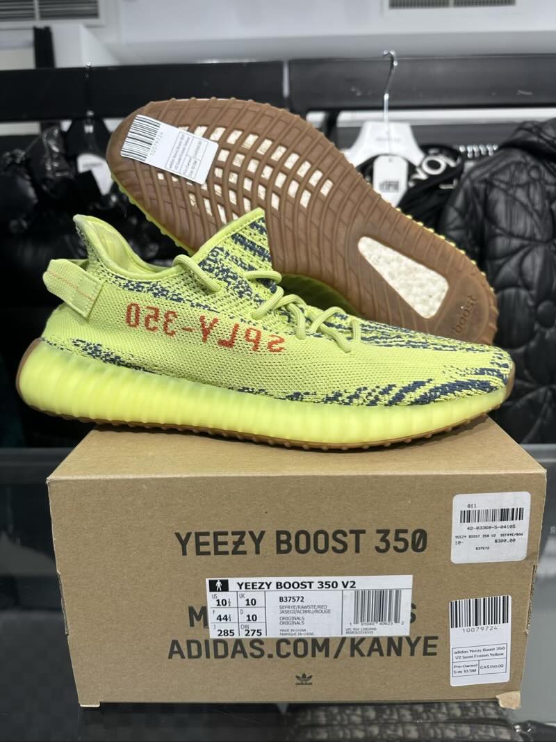 adidas Yeezy Boost 350 V2 Semi Frozen Yellow - Pre-Owned Size 10.5M