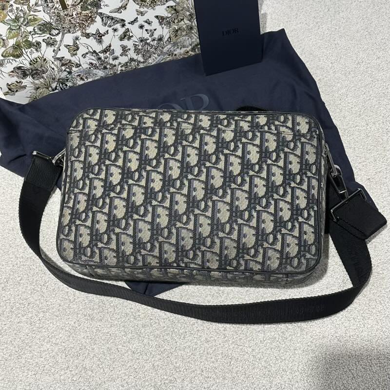 Dior Maxi Safari Bag with Strap Beige Oblique - Lightly Used