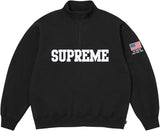 Supreme Shop Flag Half Zip Pullover Black