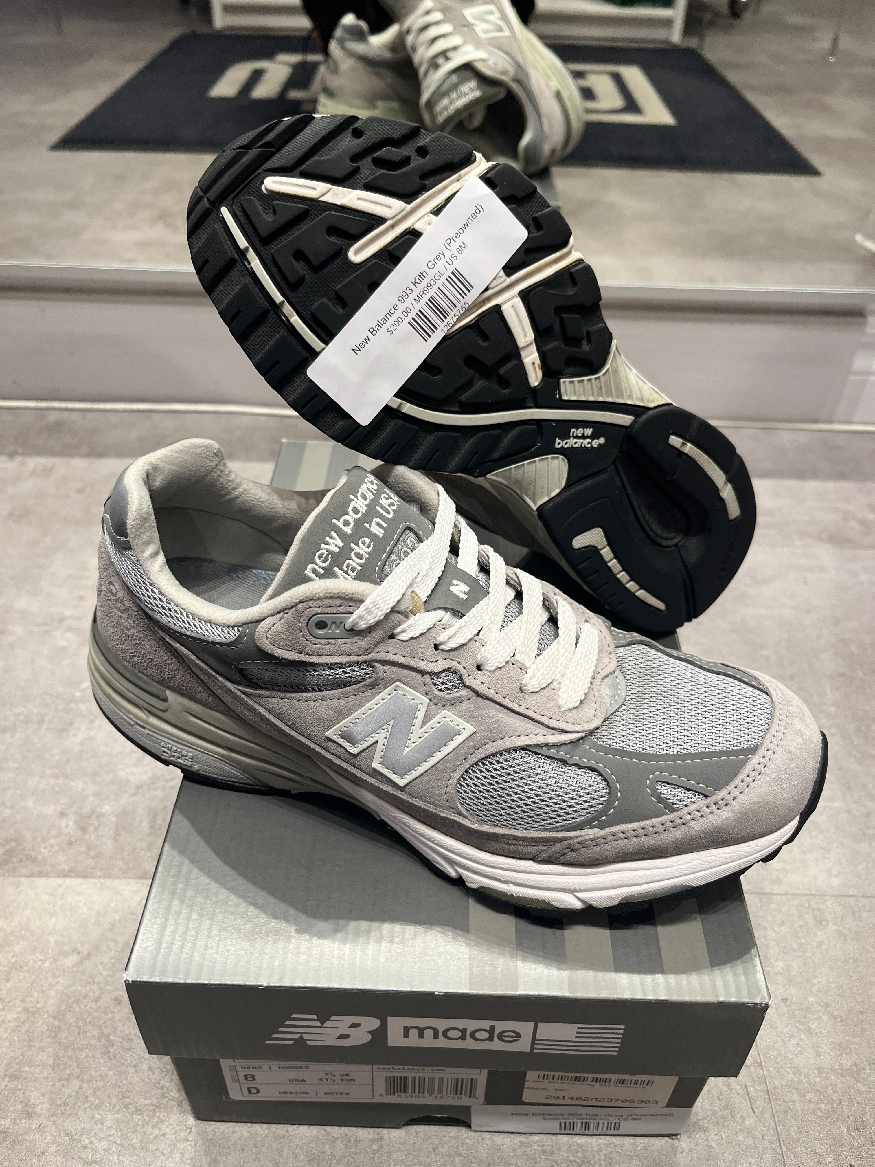 New Balance 993 Kith Grey (Preowned) - Pre-Owned