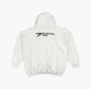 Balenciaga Corporate Medium Molleton Hoodie White