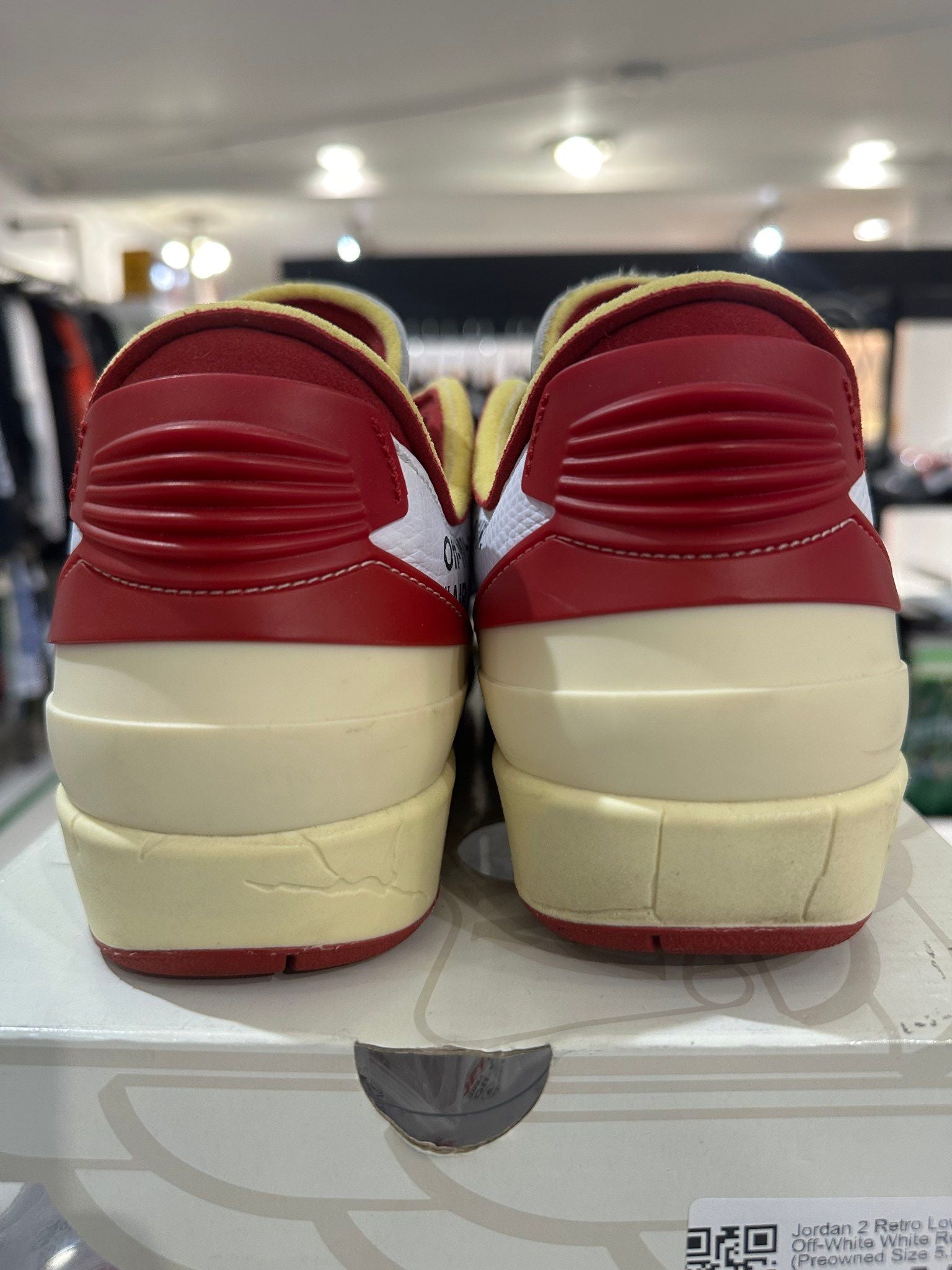 Jordan 2 Retro Low SP Off-White White Red - Pre-Owned Size 5.5