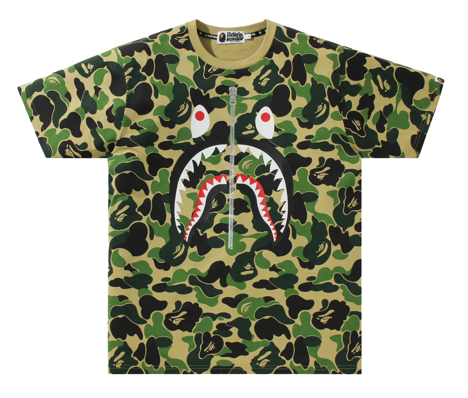 BAPE Big ABC camo Shark Tee Green