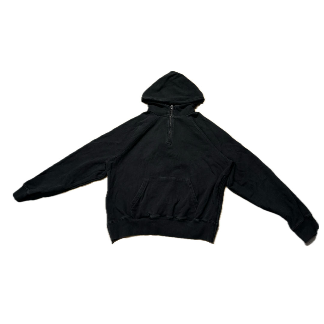 Fear of God Essentials Half Zip Side Zipper Pullover Hoodie Black (Preowned size M) - Pre-Owned