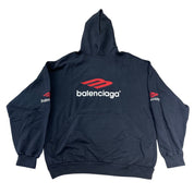 Balenciaga 3B Sports Icon Oversized Hoodie Black (Preowned Size 1, Fits M) - Pre-Owned