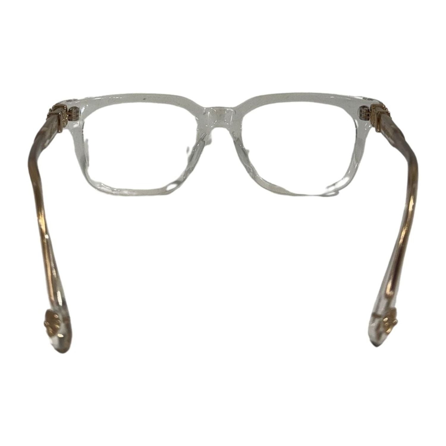 Chrome Hearts Cox Ucker Crystal Gold Clear Glasses - Worn Once
