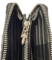 Chrome Hearts All Over Cemetery Scroll Full Zip Wallet - Lightly Used