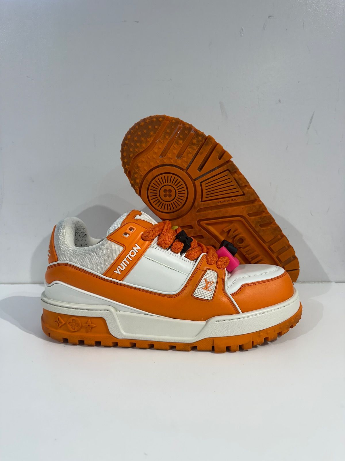 Louis Vuitton Trainer Maxi Orange - Pre-Owned Size 10.5 (No original box)