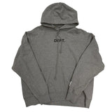 Gallery Dept Centre Logo Hoodie Grey - Lightly Pre-Owned Size XXL