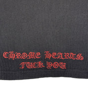 Chrome Hearts Embroidered  Dagger Waffle Thermal L/S T-Shirt Black - Lightly Pre-Owned Size L