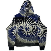 Amiri Tie-Dye Polar Fleece Hoodie Black/Blue - Pre-Owned Size XL