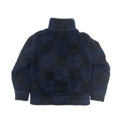 Louis Vuitton Nigo Black & Blue Checkered Fleece Black - Pre-Owned Size M