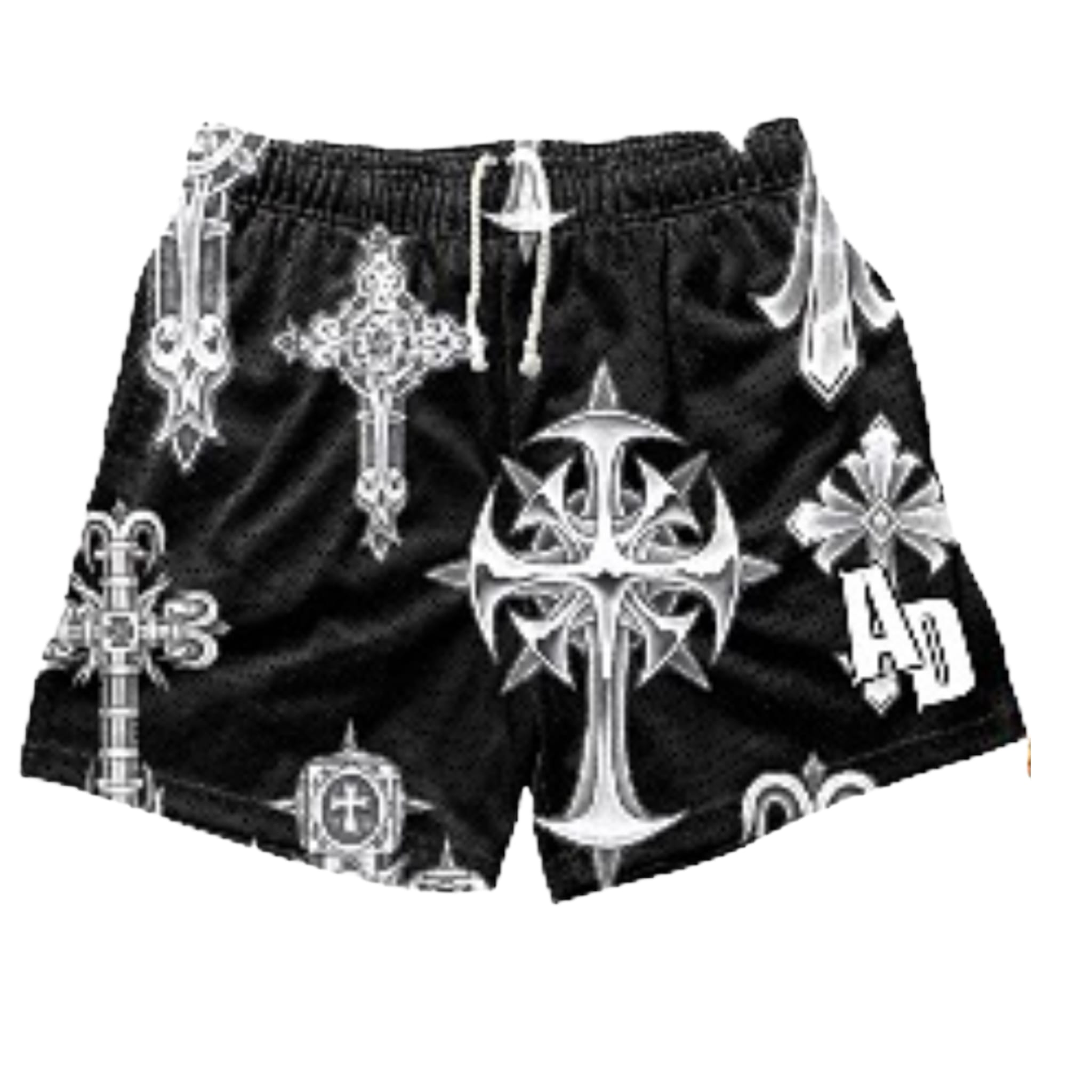 Awoken Dreams Mesh Black Chrome Shorts