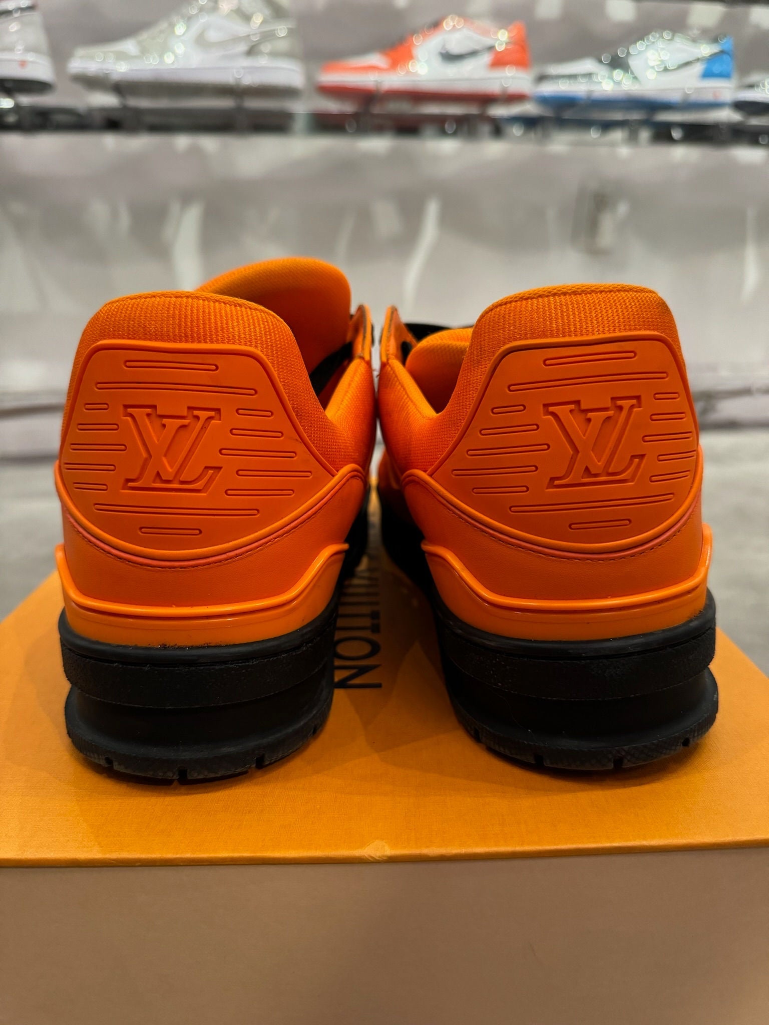 Louis Vuitton LV Trainer Orange Black - Pre-Owned Size LV 8.5/ US 10M