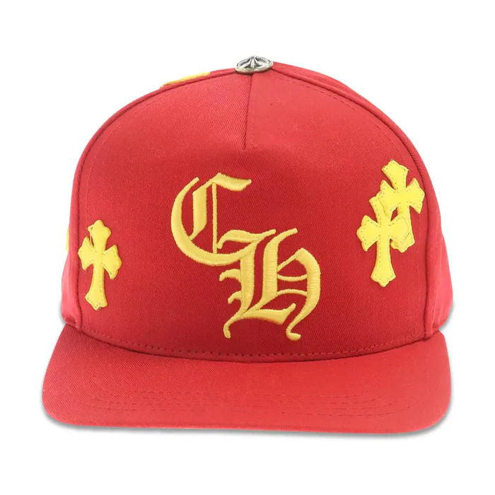 Chrome Hearts CH Multi Patch Trucker Hat Red/Yellow