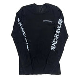 Chrome Hearts Blue Letters Thermal L/S T-Shirt Black
