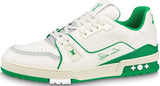 Louis Vuitton LV Trainer White Green - Pre-Owned Size LV 7/ 8.5M