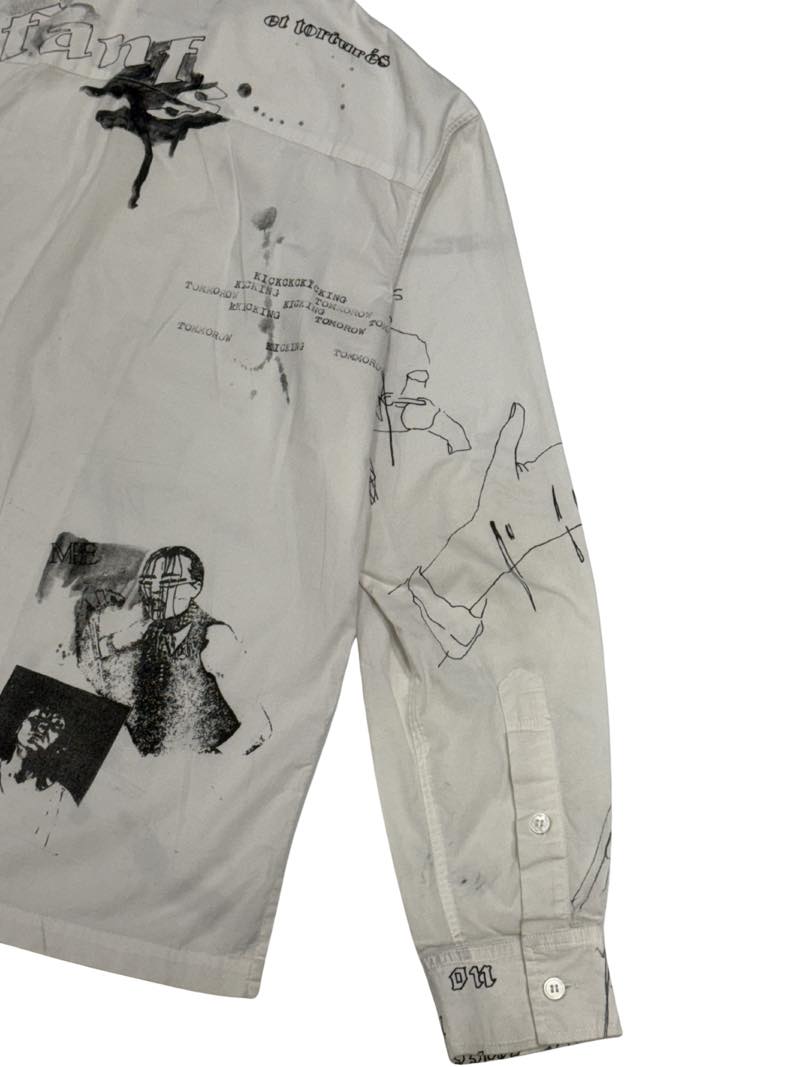 Enfants Riches Deprimes Sketched L/S Shirt White - Pre-Owned Size L