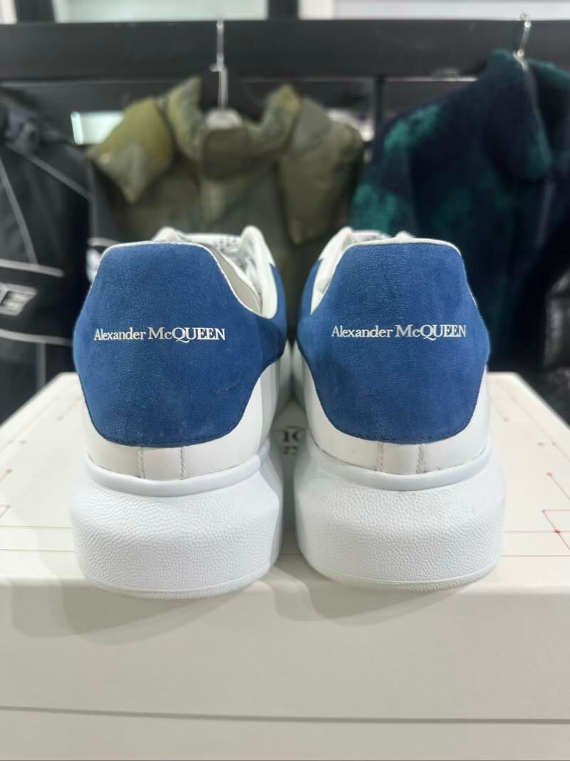 Alexander McQueen Oversized Sneaker White Paris Blue - Gently Pre-Owned Size 10