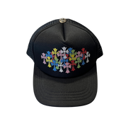 Chrome Hearts Multi Color Crosses Trucker Hat Black (Preowned)