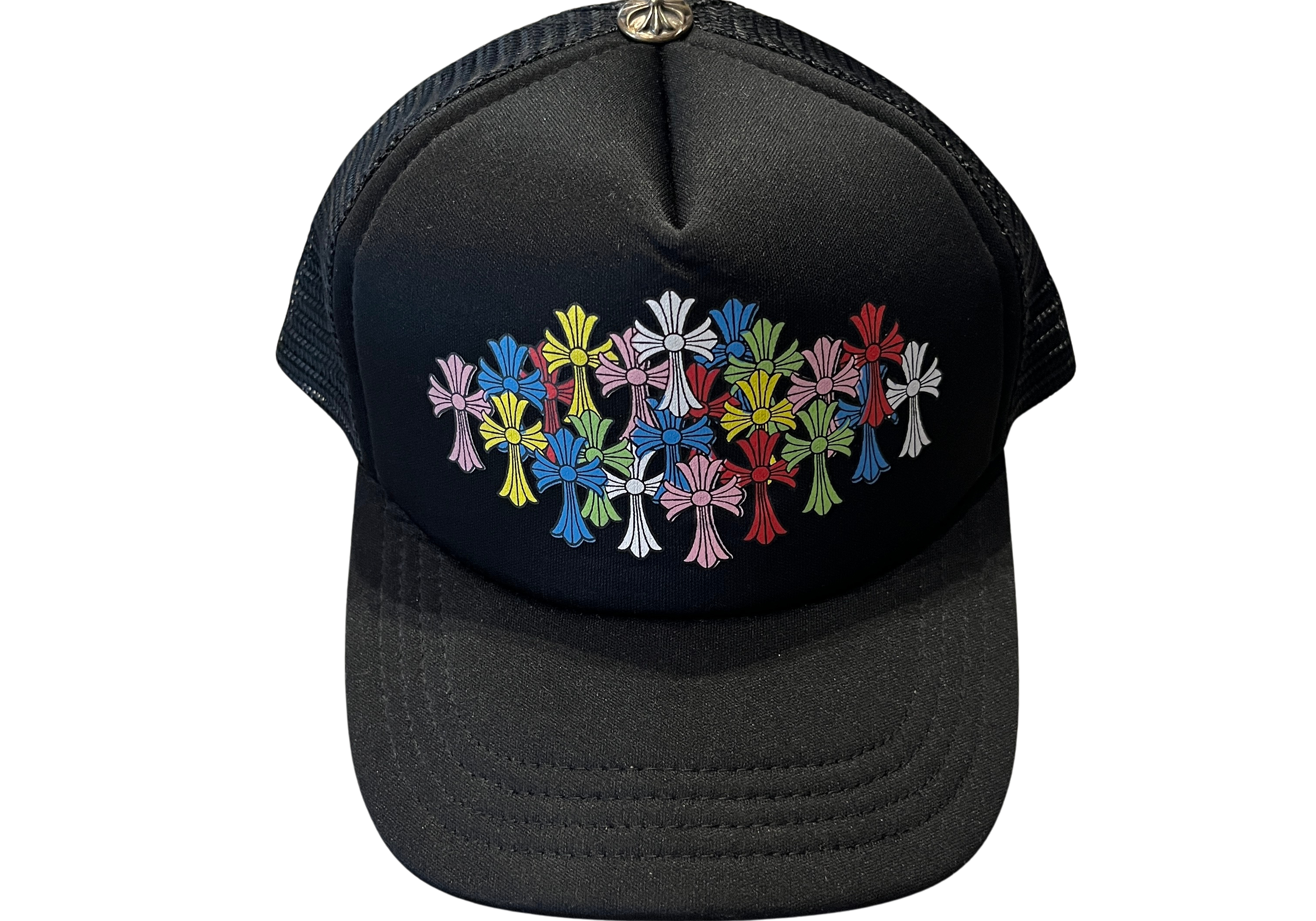 Chrome Hearts Multi Color Crosses Trucker Hat Black (Preowned)