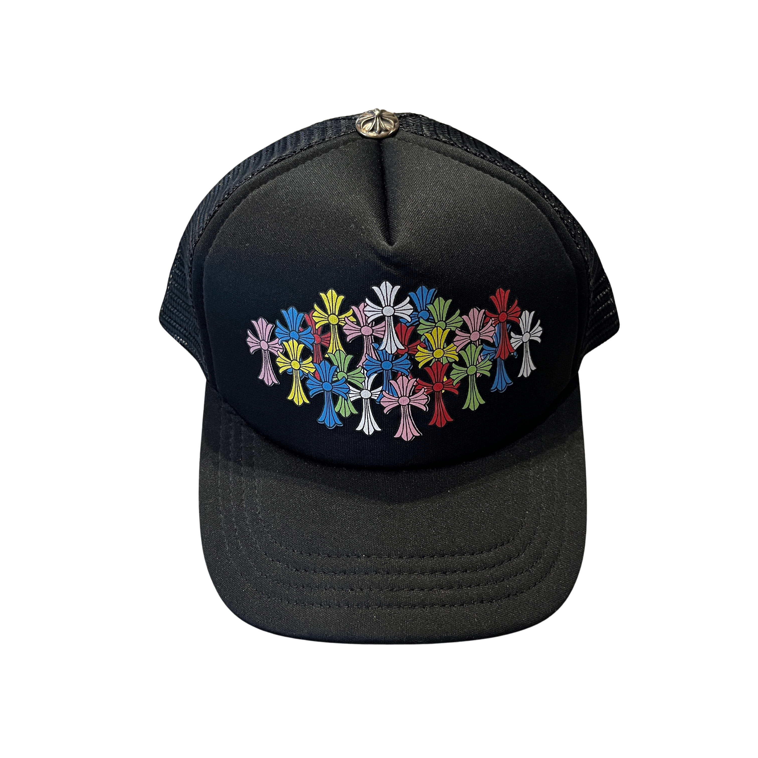 Chrome Hearts Multi Color Crosses Trucker Hat Black (Preowned)