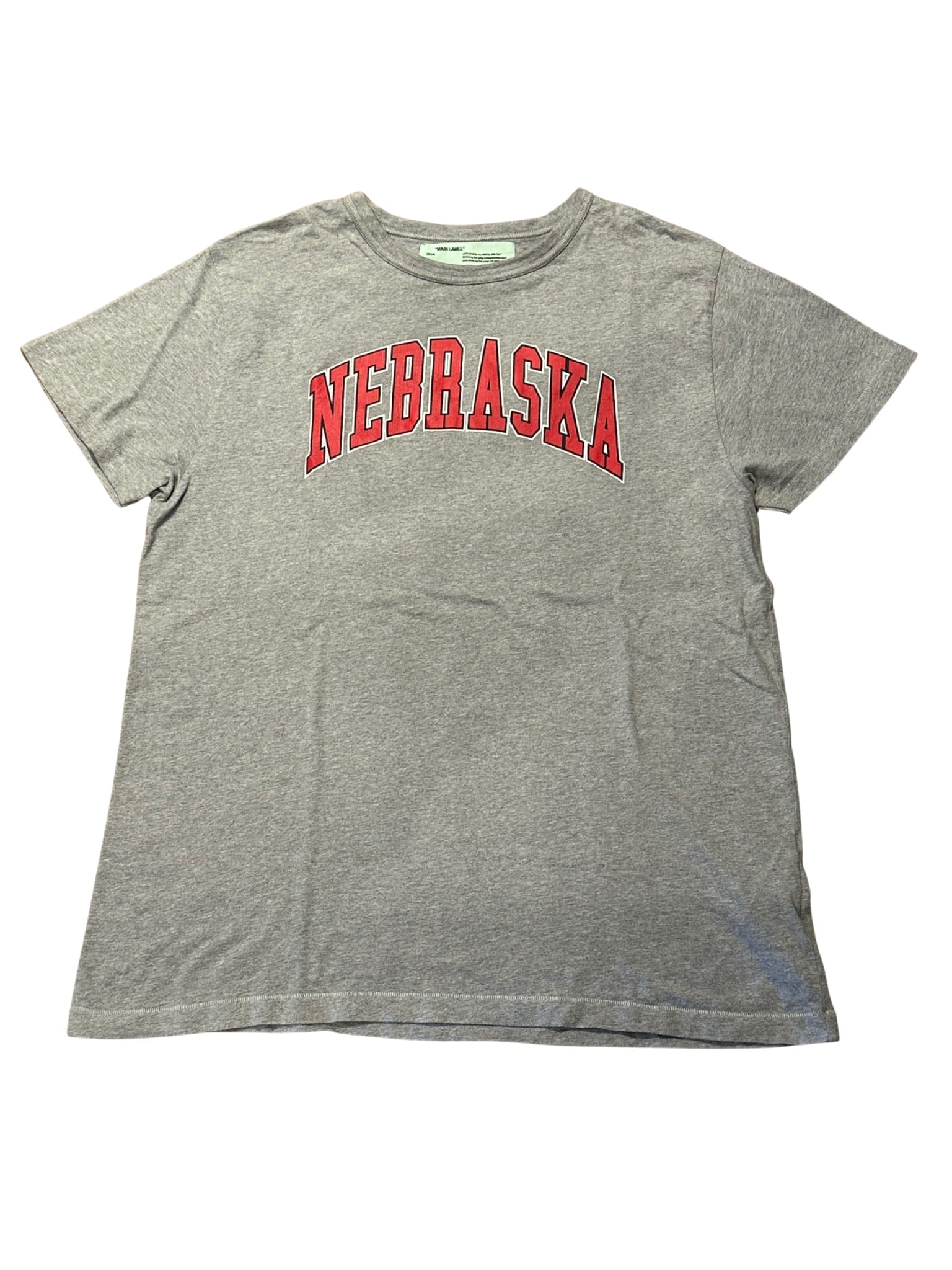 Off-White Nebraska T-shirt Grey (Preowned size M) - Pre-Owned