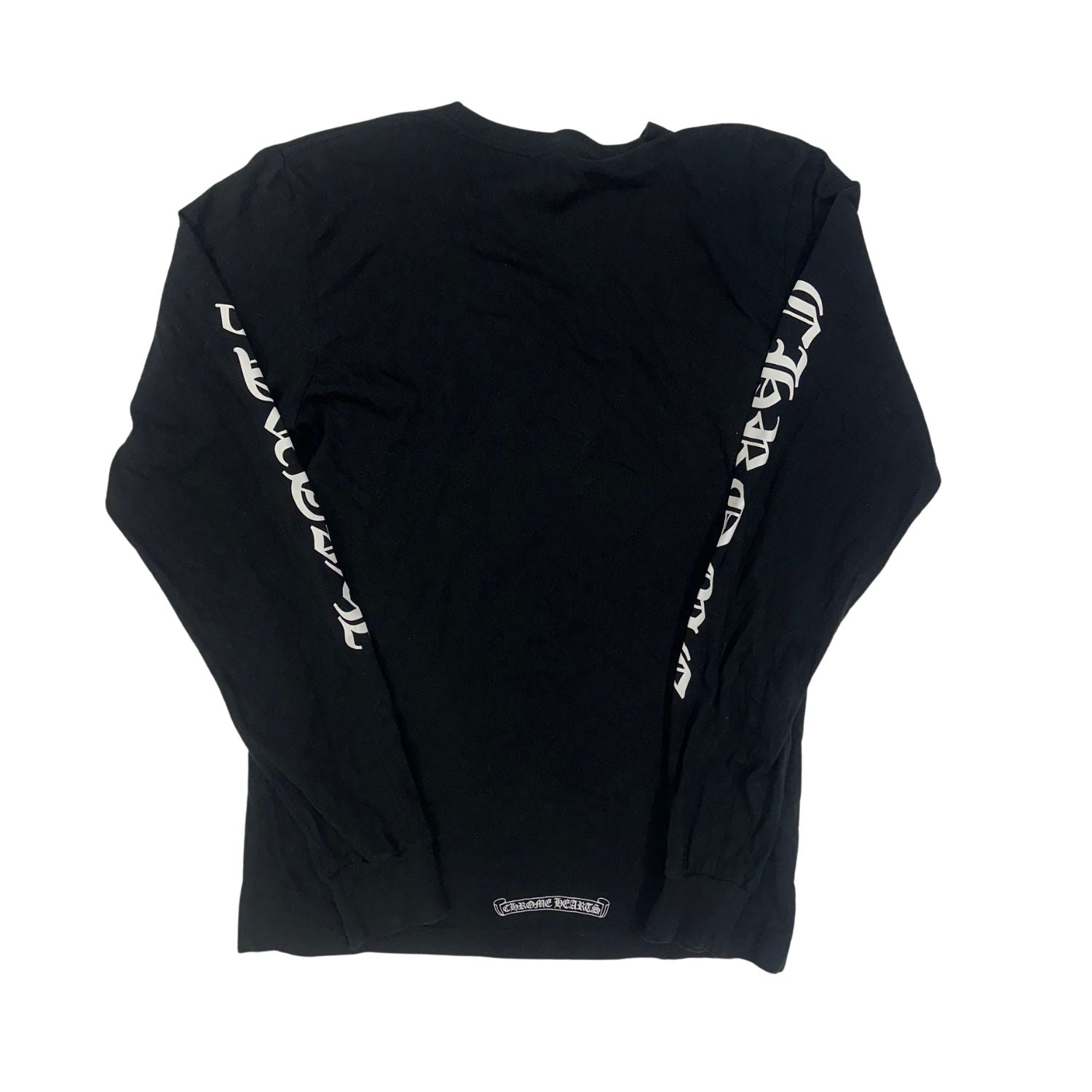 Chrome Hearts Neck Logo L/S T-Shirt Black White - Lightly Pre-Owned Size M