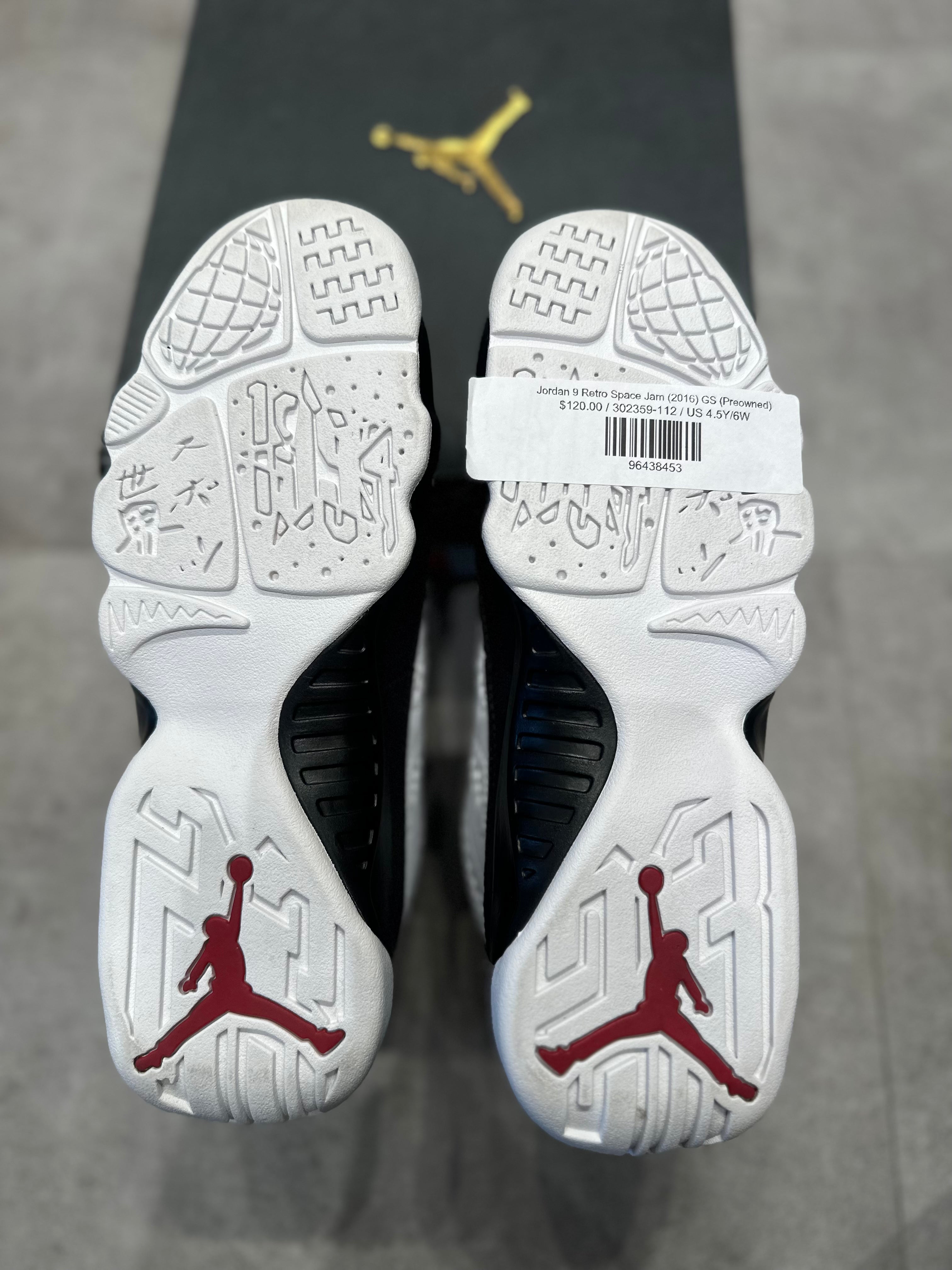 Jordan 9 Retro Space Jam (2016) GS (Preowned) - Pre-Owned