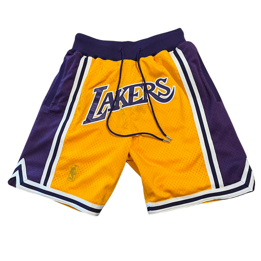 Mitchell & Ness Gold Los Angeles Lakers Authentic NBA x Just Don Mesh Shorts