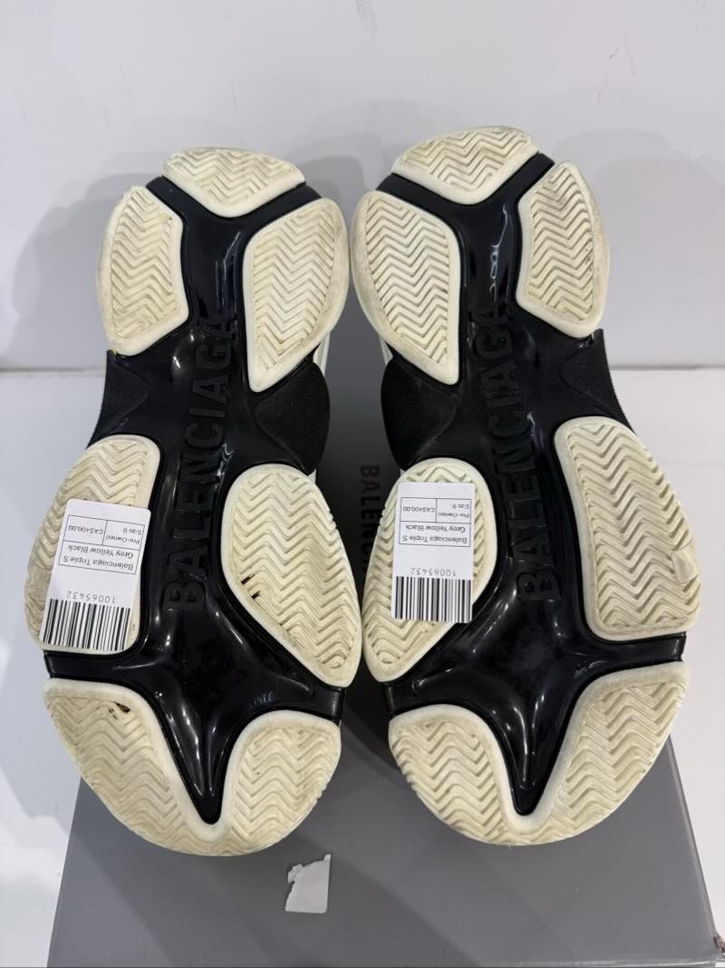 Balenciaga Triple S Grey Yellow Black - Pre-Owned Size 9