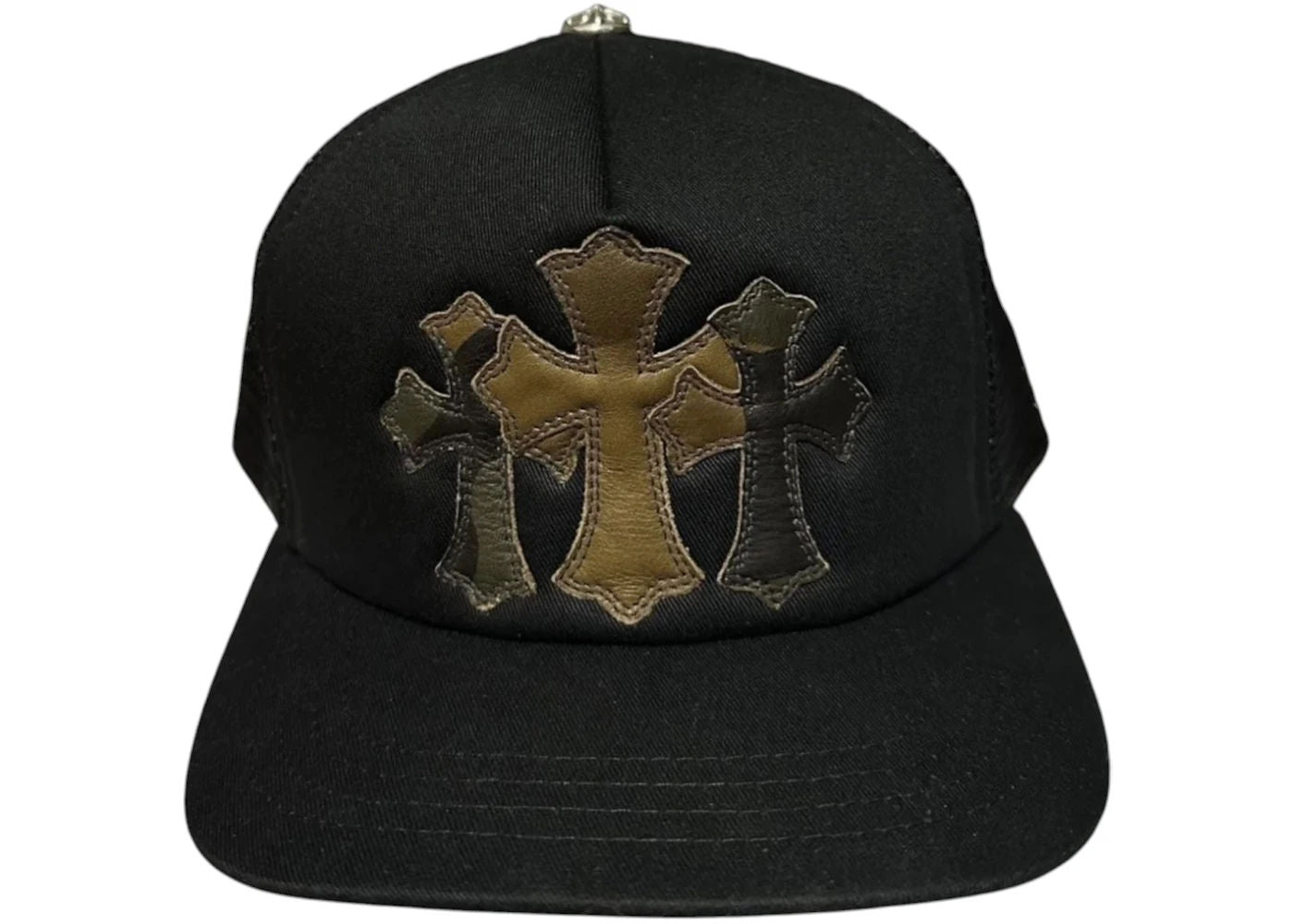 Chrome Hearts Triple Cross Cemetery Patch Camo Trucker Hat
