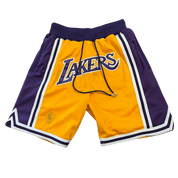 Mitchell & Ness Gold Los Angeles Lakers Authentic NBA x Just Don Mesh Shorts