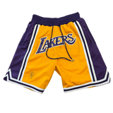 Mitchell & Ness Gold Los Angeles Lakers Authentic NBA x Just Don Mesh Shorts