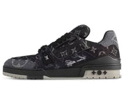 Louis Vuitton LV Trainer Black Monogram Denim - Lightly Used Size 10.5