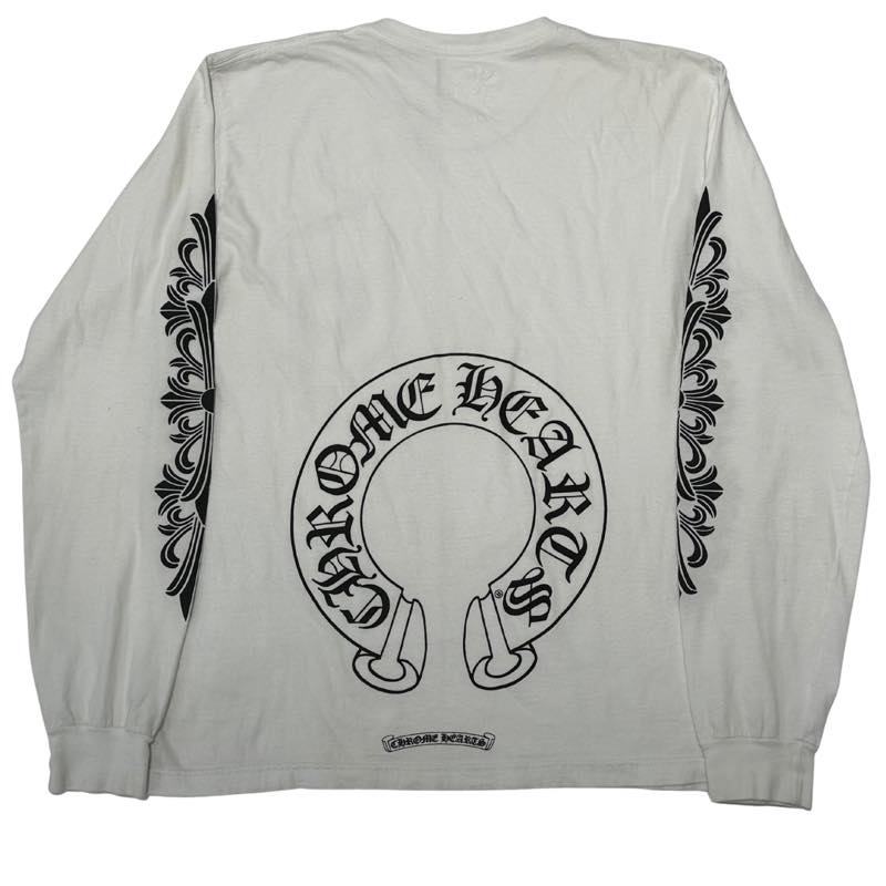 Chrome Hearts Floral Logo Long Sleeve T-Shirt White - Pre-Owned Size XL