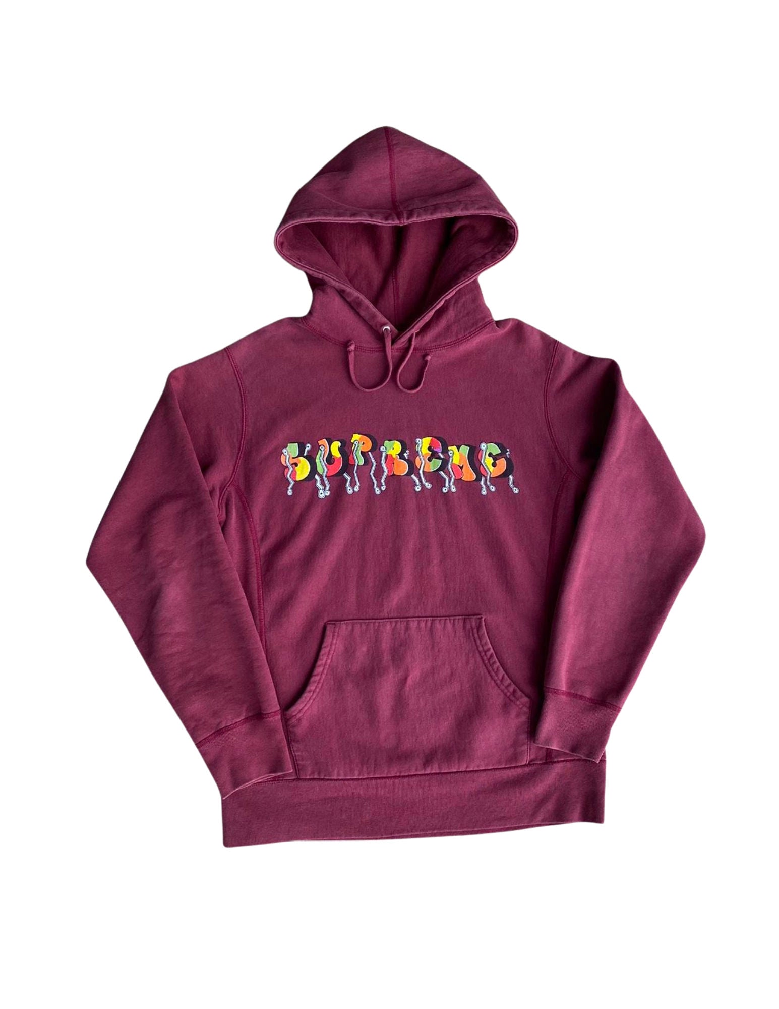 Supreme Blade Whole Car Hooded Sweatshirt Burgundy