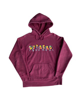 Supreme Blade Whole Car Hooded Sweatshirt Burgundy