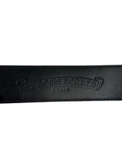 Chrome Hearts Leather Silver Belt Strap Black - Lightly Pre-Owned Size 30