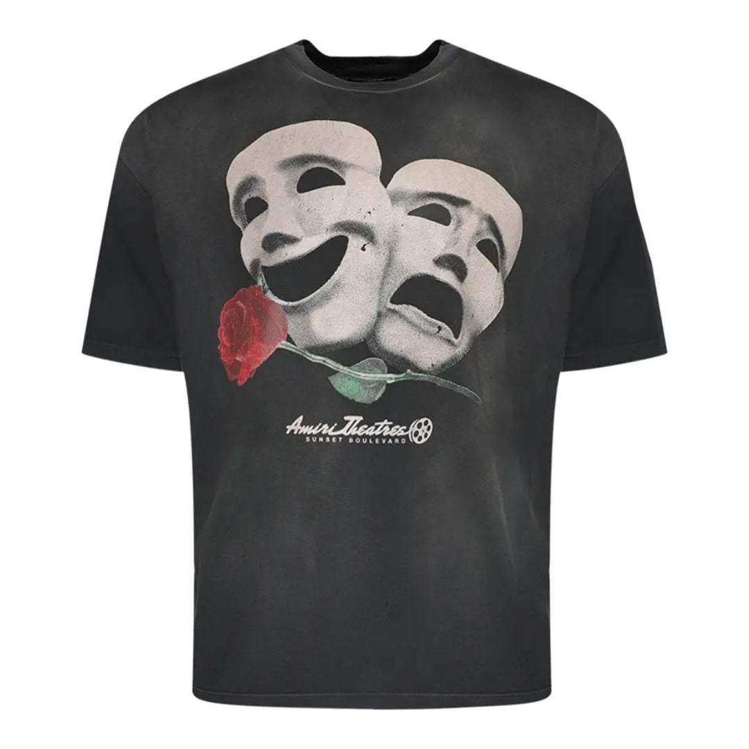 Amiri Theatre Masks Oversized Tee Black
