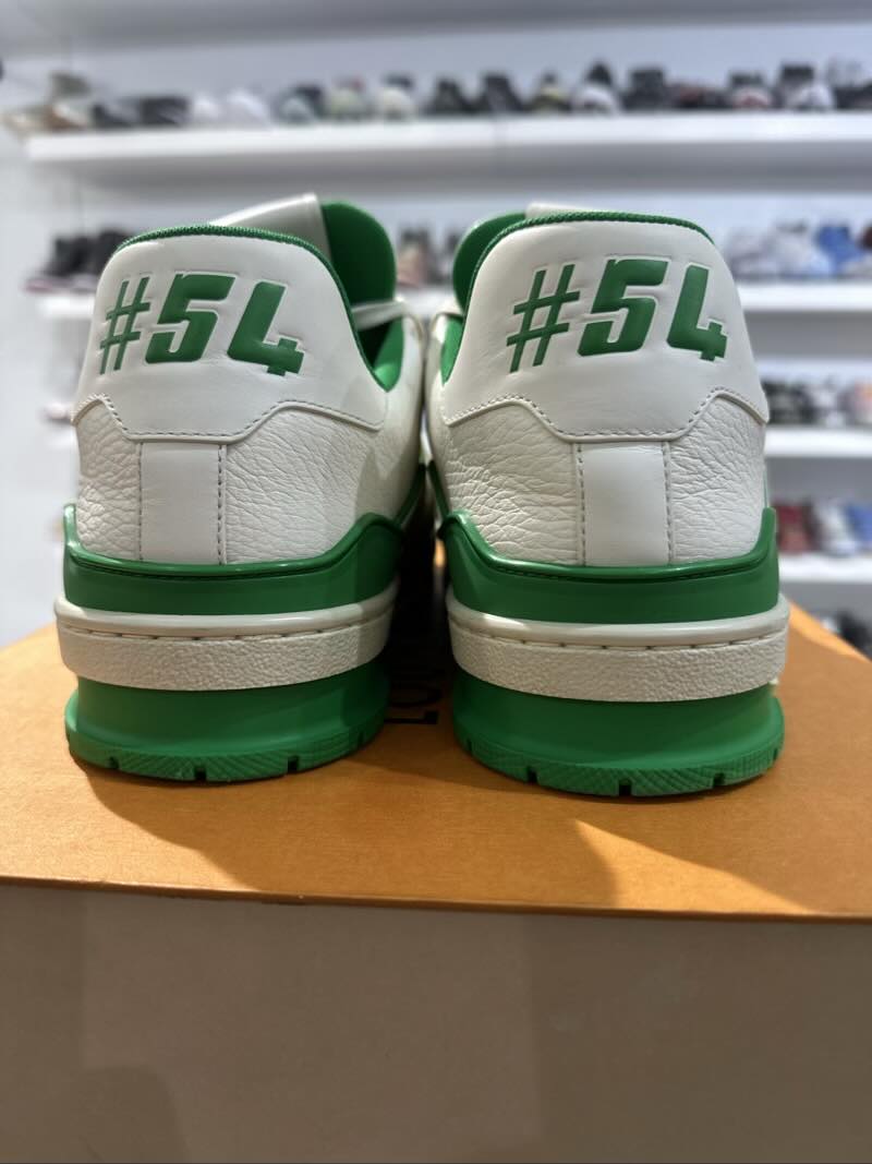 Louis Vuitton LV Trainer White Green - Pre-Owned Size LV 7/ 8.5M