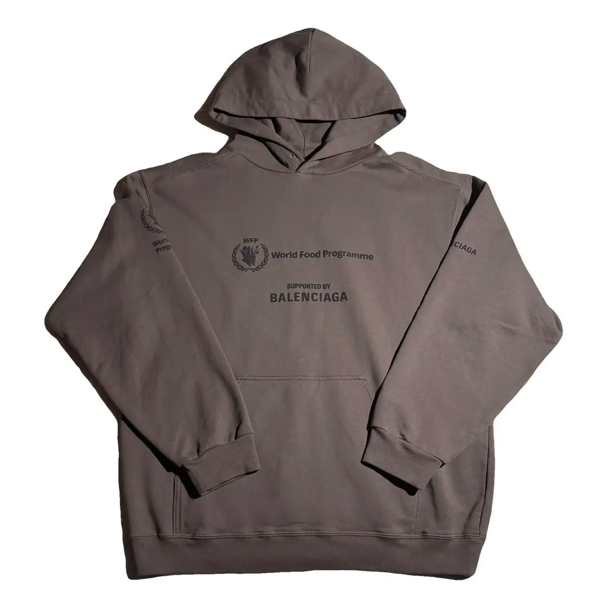 Balenciaga World Food Programme Hoodie Brown Black