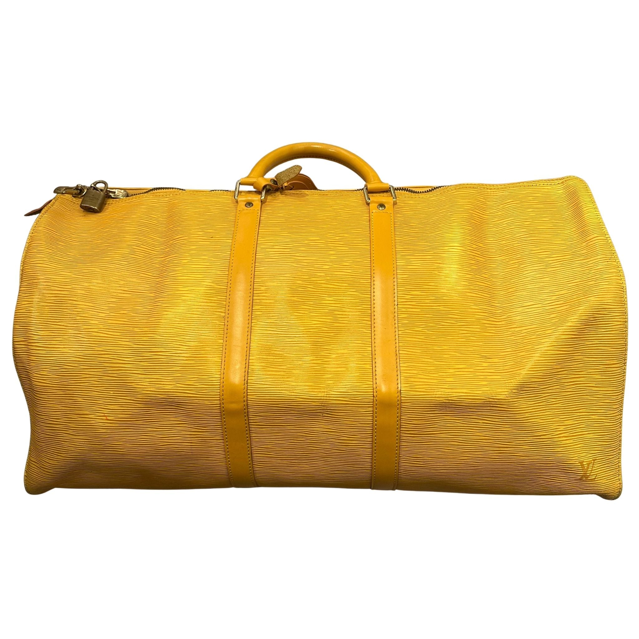 Louis Vuitton Keepall 55 Travel Bag Yellow Epi Leather - Pre-Owned