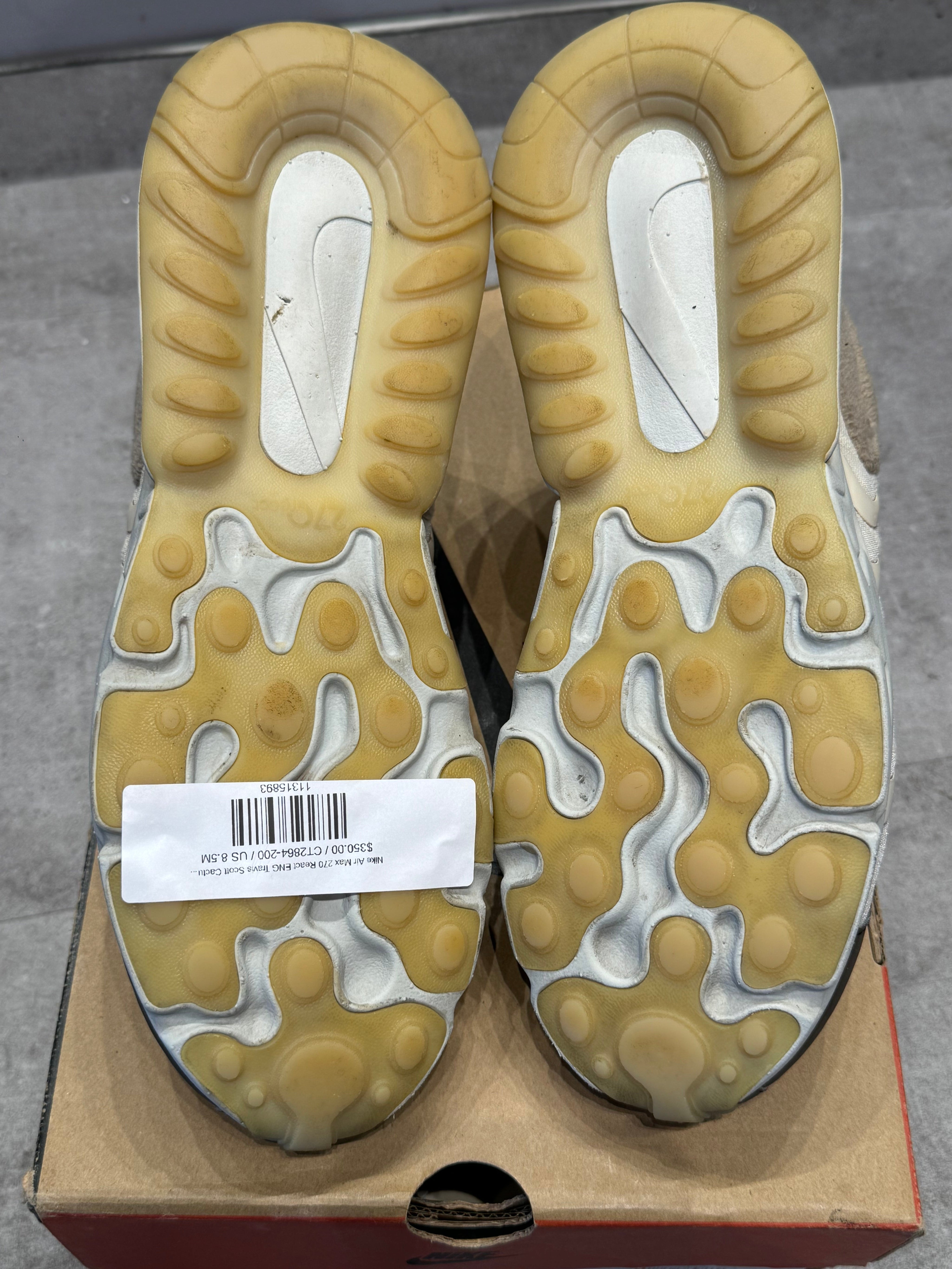 Nike Air Max 270 React ENG Travis Scott Cactus Trails - Pre-Owned Size 8.5
