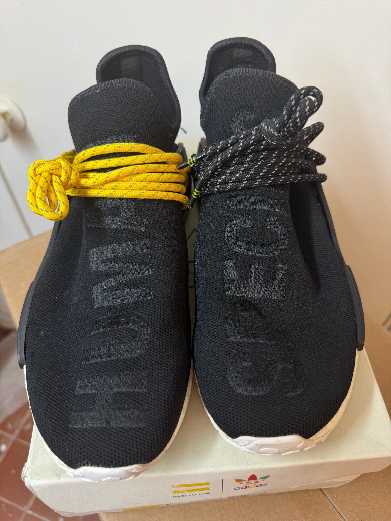 adidas NMD HU Pharrell Human Species Black - Lightly Pre-Owned Size 8.5