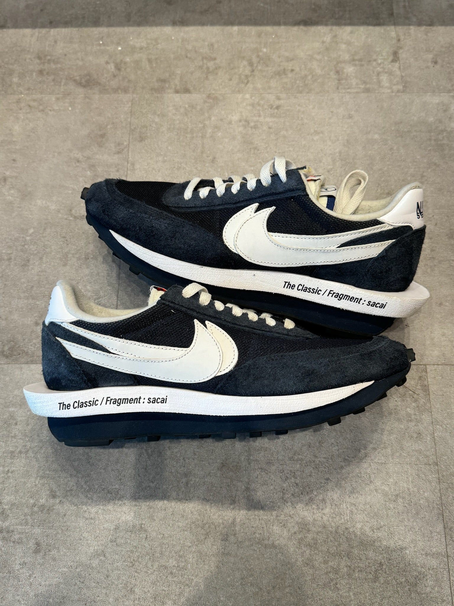 Nike X Sacai Ldwaffle SF Fragment Blue Void - Pre-Owned Size 9.5 (No original box)