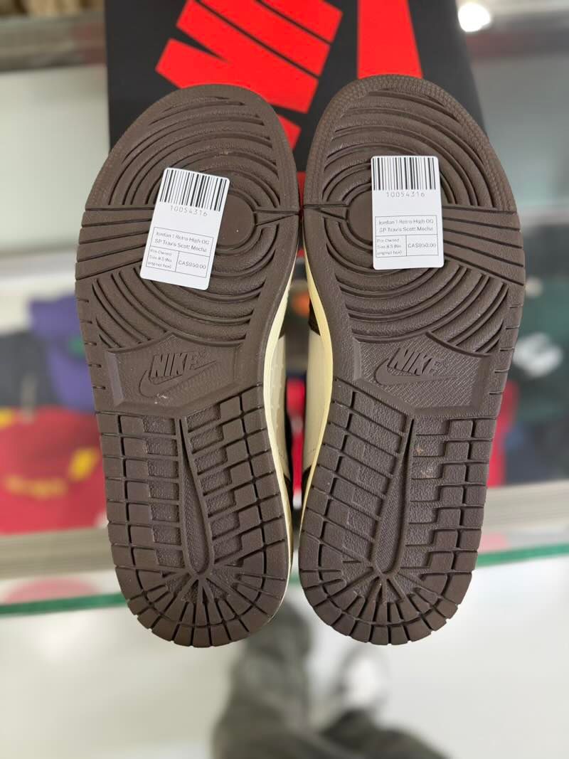 Jordan 1 Retro High OG SP Travis Scott Mocha - Pre-Owned Size 8.5 (No original box)