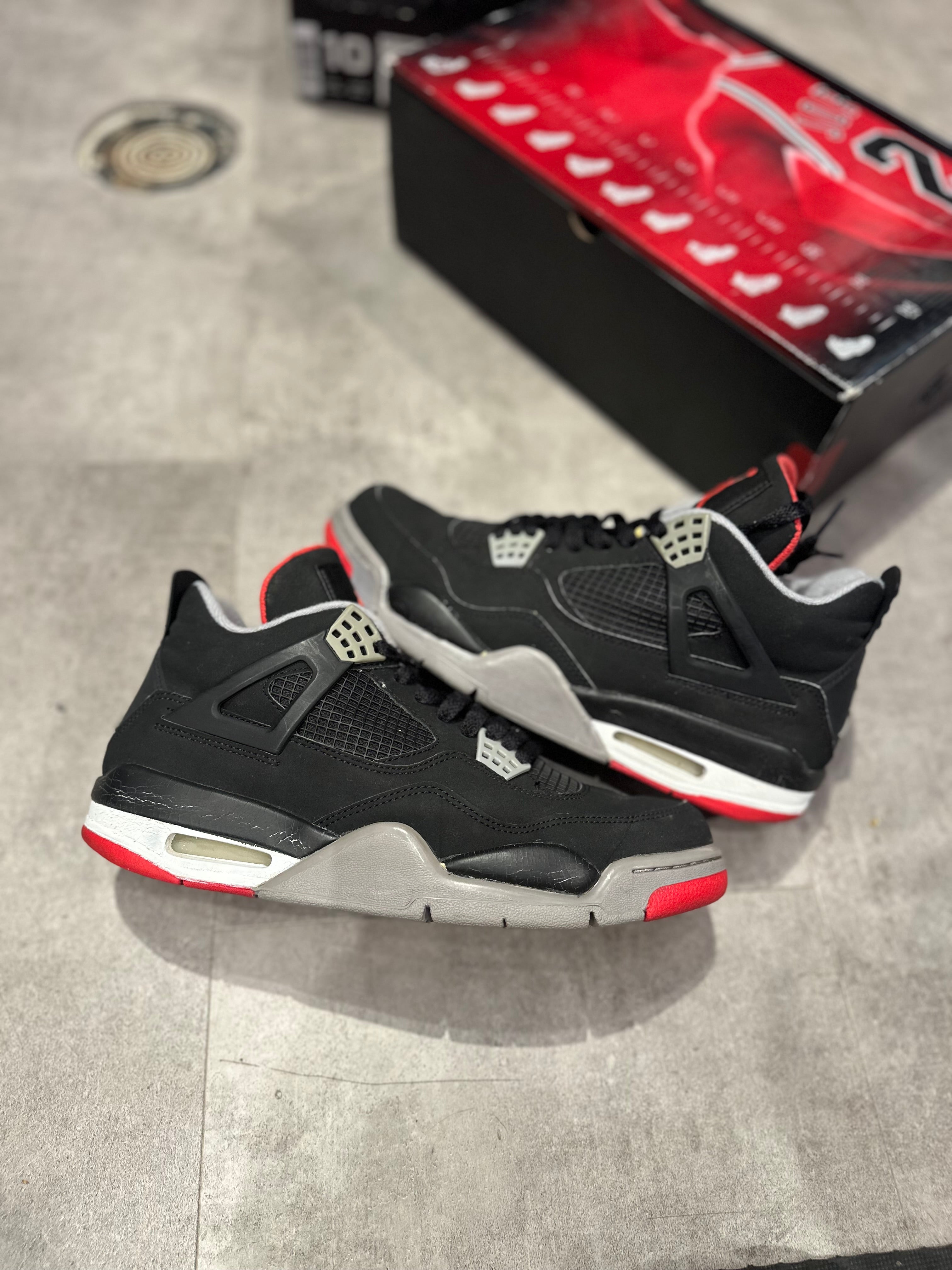 Jordan 4 Retro CDP Bred Black Cement (2008) (Preowned)