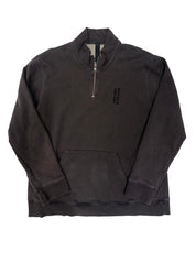 Chrome Hearts Y Not Embroidered Quarter Zip Sweater Washed Black - Lightly Pre-Owned Size XL